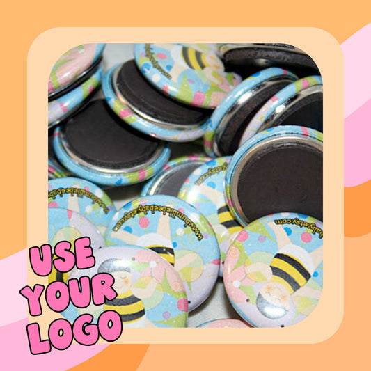 1000 Custom One Inch Magnets - Use Your Own Logo, Artwork, Photos - Tecre Button Parts - Fast Production & Delivery - Small Business Promos