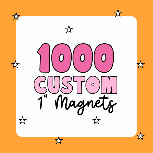 1000 Custom One Inch Magnets - Use Your Own Logo, Artwork, Photos - Tecre Button Parts - Fast Production & Delivery - Small Business Promos